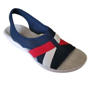 Easy Spirit Dark Blue Maize Stretch Slingback Sandals, Woman's Sandals